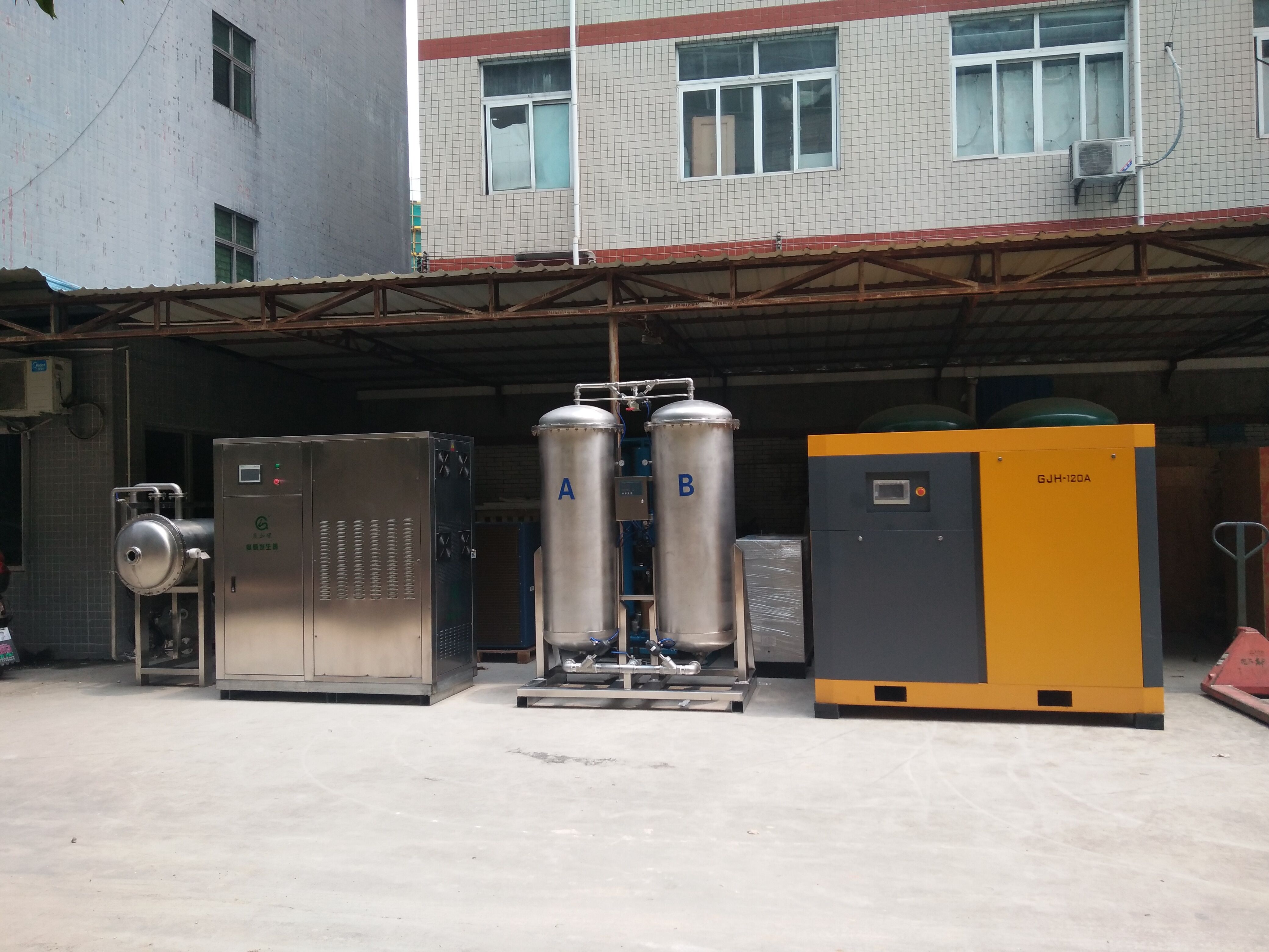 佳環(huán)8月份，出貨一套5KG氧氣源臭氧發(fā)生器應(yīng)用于洗滌廢水回水處理
